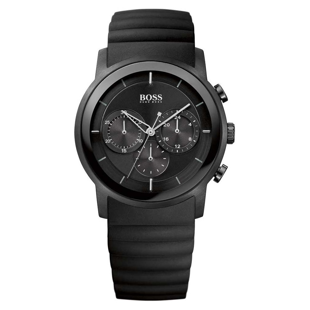 Shop Authentic Hugo Boss Modern Black Dial Black Rubber Strap Watch for Men - 1512639 - Luxxuri