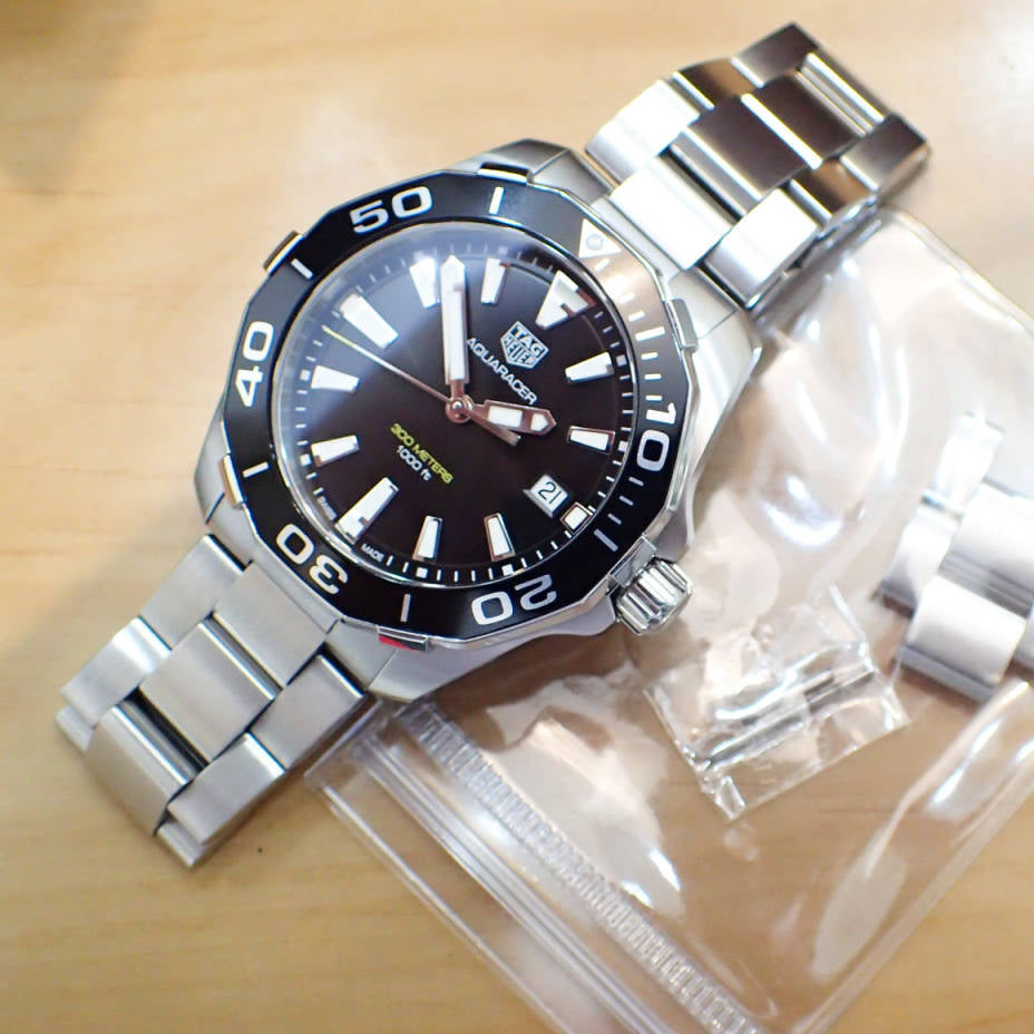 Shop Authentic Tag Heuer Aquaracer Black Dial Watch for Men - WAY111A.BA0928 - Luxxuri