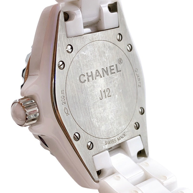 Shop Authentic Chanel J12 Quartz White Dial White Steel Strap Watch for Women - J12 H5698 - Luxxuri