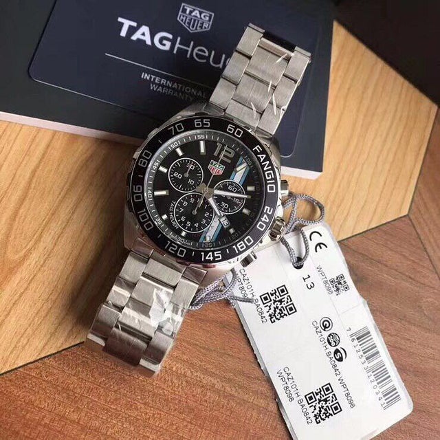 Shop Authentic Tag Heuer Formula 1 Chronograph Black Dial Silver Steel Strap Watch for Men - CAZ101H.BA0842 - Luxxuri