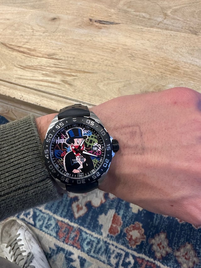 Shop Authentic Tag Heuer Formula 1 Alec Monopoly Special Edition Black Rubber Strap Watch for Men - WAZ1117.FT8023 - Luxxuri