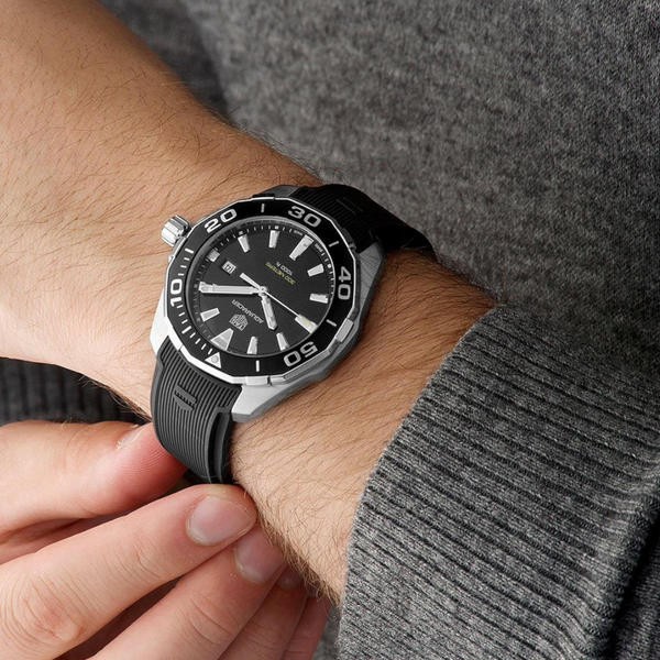 Shop Authentic Tag Heuer Aquaracer Black Dial Watch for Men - WAY101A.FT6141 - Luxxuri