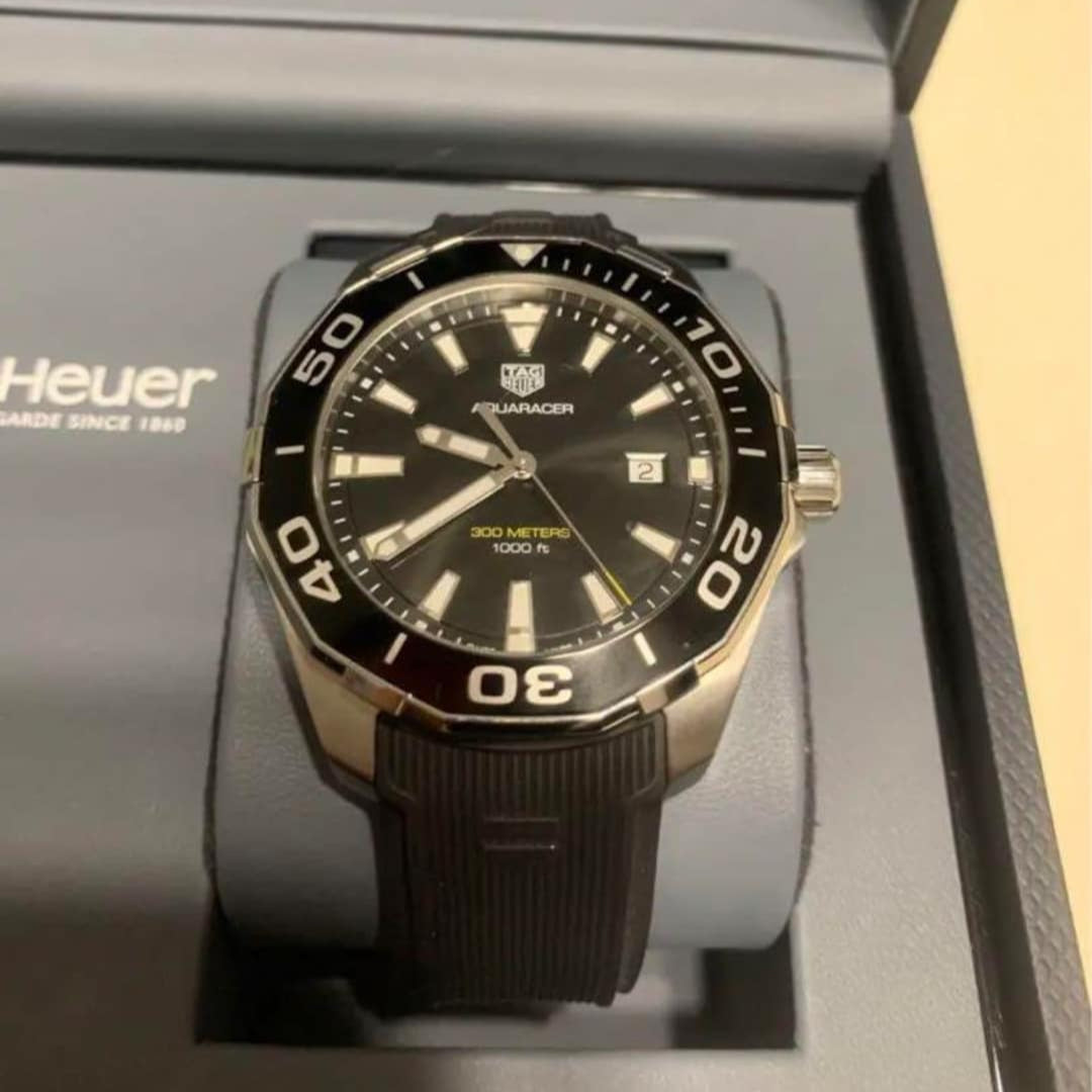 Shop Authentic Tag Heuer Aquaracer Black Dial Watch for Men - WAY101A.FT6141 - Luxxuri