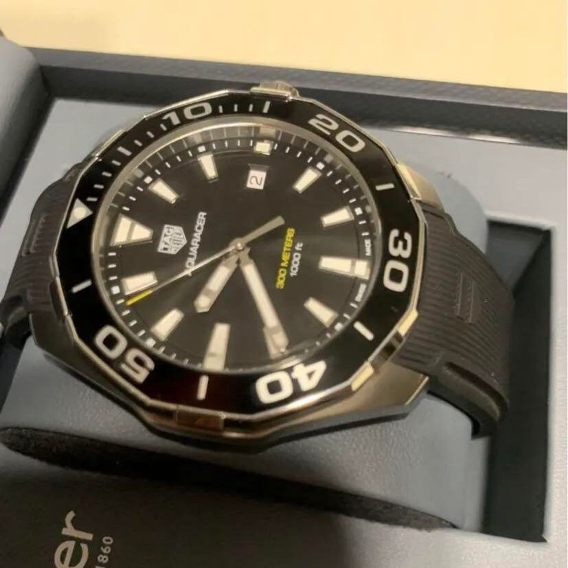 Shop Authentic Tag Heuer Aquaracer Black Dial Watch for Men - WAY101A.FT6141 - Luxxuri