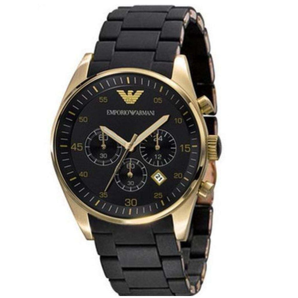 Shop Authentic Emporio Armani Sportivo Quartz Black Dial Black Steel Strap Watch For Men - AR8023 - Luxxuri