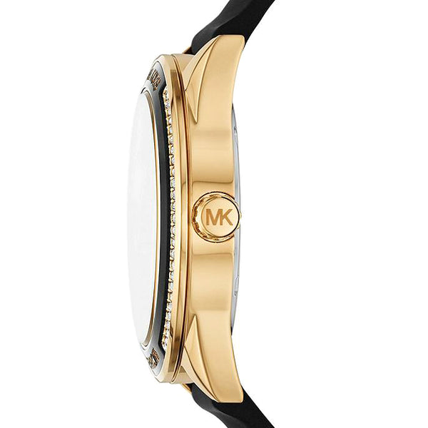 Shop Authentic Michael Kors Quartz Black Dial Black Silicone Strap Watch For Women - MK6944 - Luxxuri