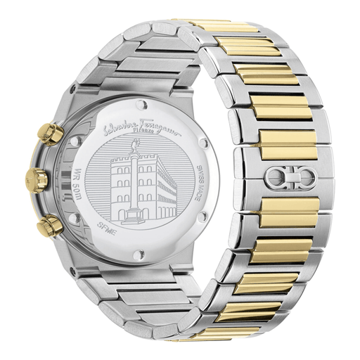 Shop Authentic Salvatore Ferragamo F-80 Classic White Dial Two Tone Steel Strap Watch for Men - SFME00821 - Luxxuri