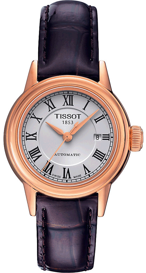 Shop Authentic Tissot T Classic Carson White Dial Brown Leather Strap Watch For Women - T085.207.36.013.00 - Luxxuri