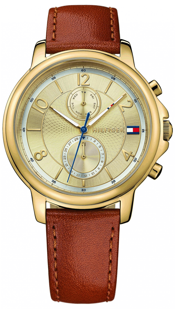 Shop Authentic Tommy Hilfiger Claudia Rose Gold Dial Brown Leather Strap Watch for Women - 1781818 - Luxxuri