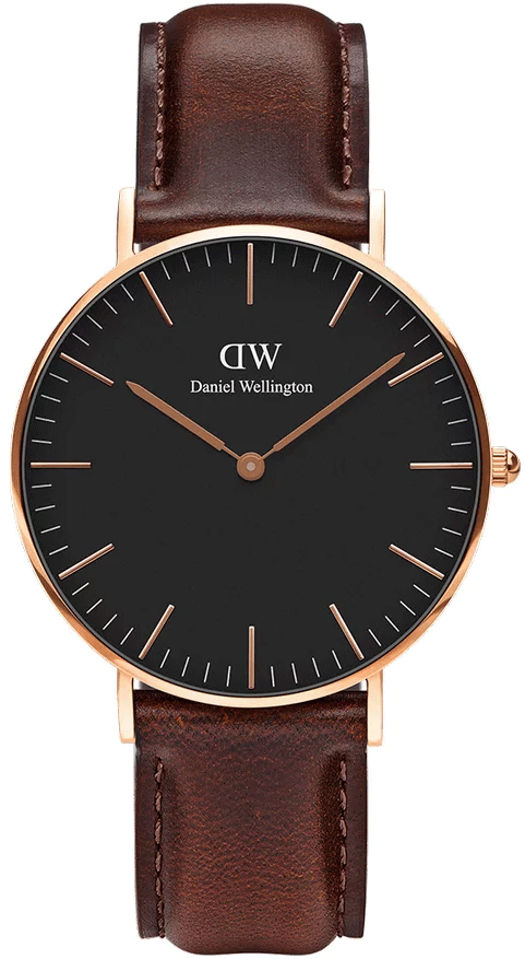 Shop Authentic Daniel Wellington Classic Bristol Black Dial Brown Leather Strap Watch for Men - DW00100137 - Luxxuri