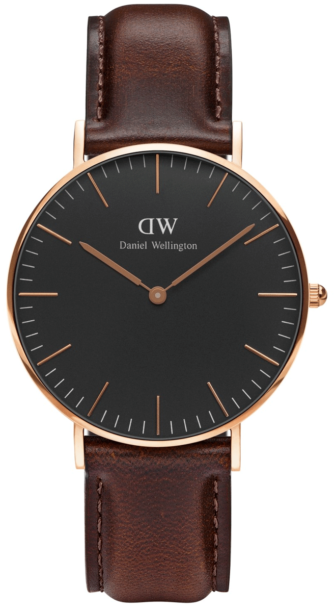 Shop Authentic Daniel Wellington Classic Bristol Black Dial Brown Leather Strap Watch for Men - DW00100137 - Luxxuri