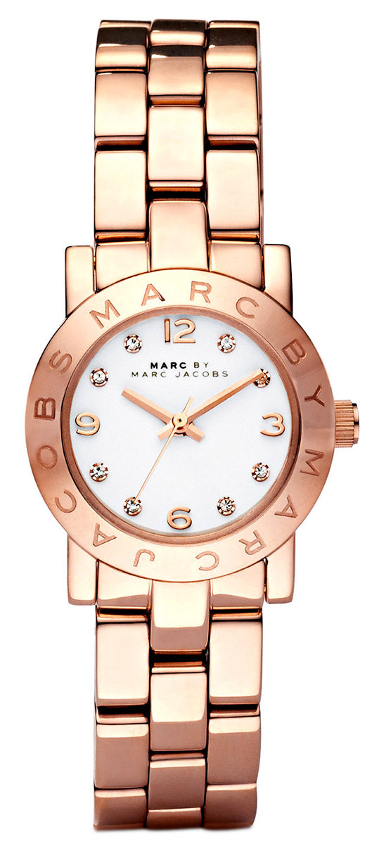 Shop Authentic Marc Jacobs Mini Amy White Dial Rose Gold Steel Strap Watch for Women - MBM3078 - Luxxuri