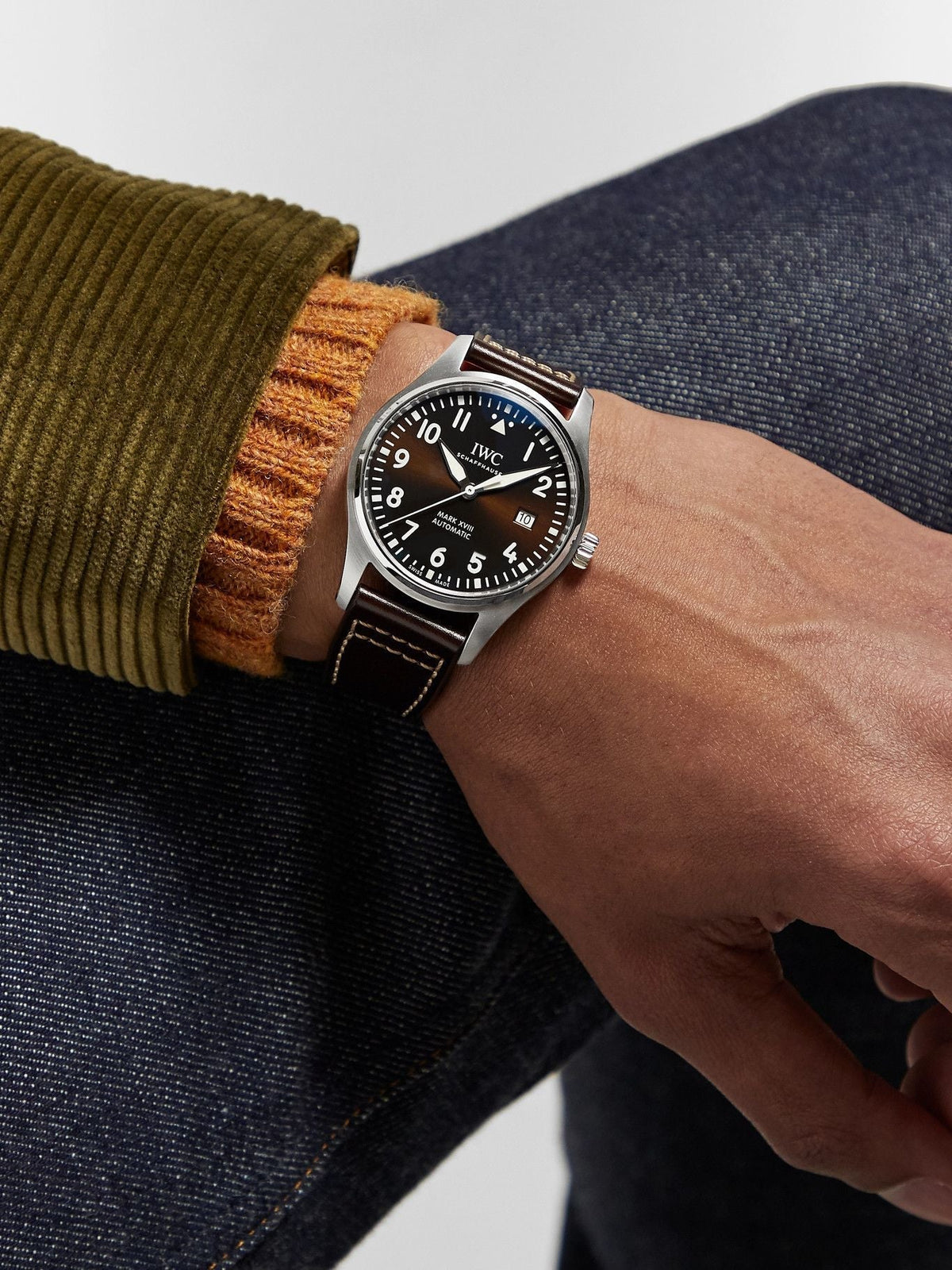Shop Authentic IWC Pilot's Watch Mark XVII Edition "Antoine De Saint Exupery" Brown Dial Brown Leather Strap Watch for Men - IW327003 - Luxxuri