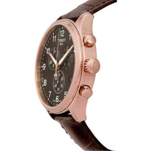 Shop Authentic Tissot Chrono XL Black Dial Brown Leather Strap Watch For Men - T116.617.36.057.01 - Luxxuri