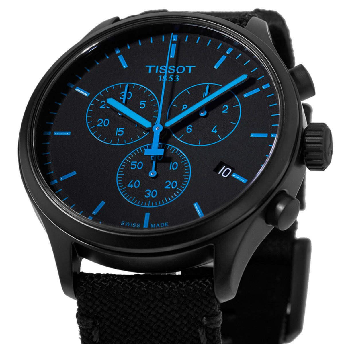 Shop Authentic Tissot Chrono XL Quartz Black Dial Black Nylon Strap Watch For Men - T116.617.37.051.00 - Luxxuri