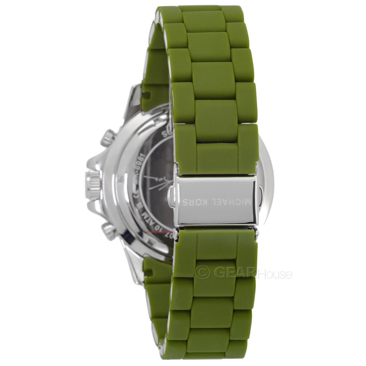 Shop Authentic Michael Kors Everest Chronograph Black Dial Green Silicone Strap Watch For Men - MK8981 - Luxxuri