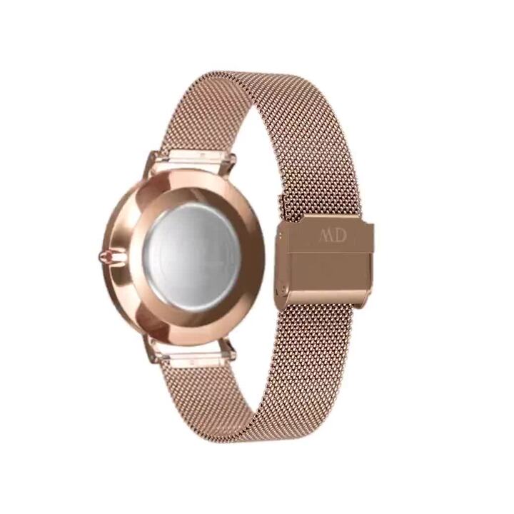 Shop Authentic Daniel Wellington Petite Melrose White Dial Rose Gold Mesh Strap Watch For Women - DW00100305 - Luxxuri