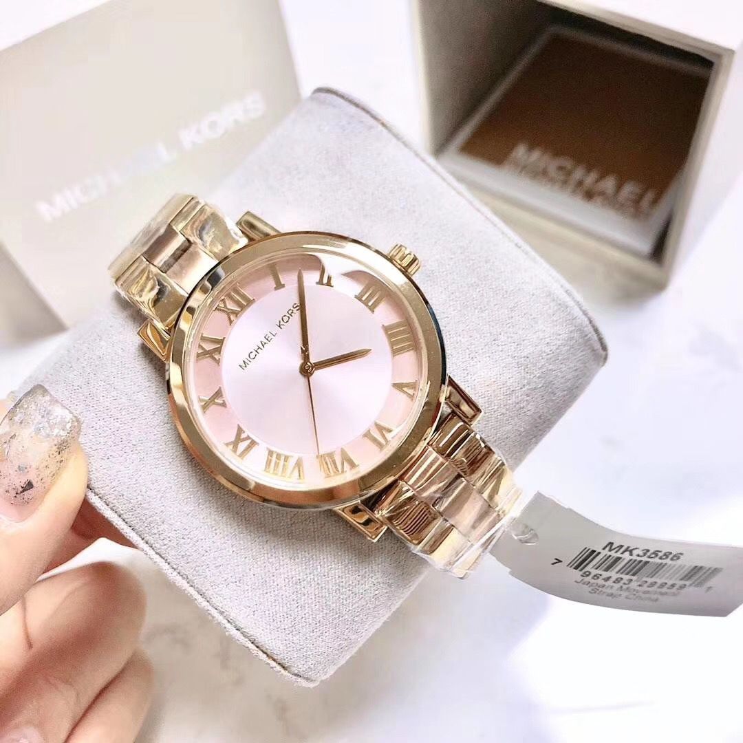 Shop Authentic Michael Kors Norie Gold Dial Two Tone Steel Strap Watch for Women - MK3586 - Luxxuri