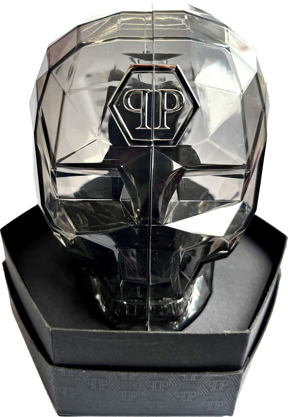 Philipp Plein Hexagon Phantom Black Dial Black Silicone Strap Watch For Men- PWPUA0424