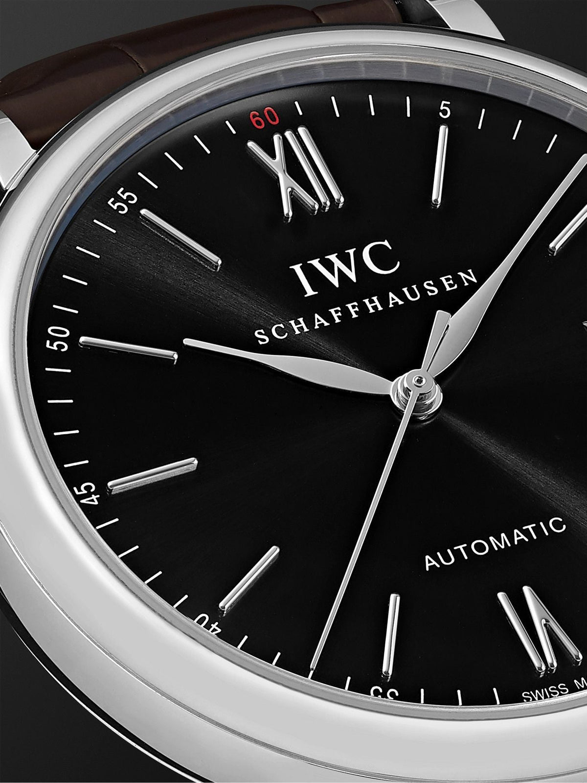 Shop Authentic IWC Portofino Automatic Black Dial Black Leather Strap Watch for Men - IW356502 - Luxxuri