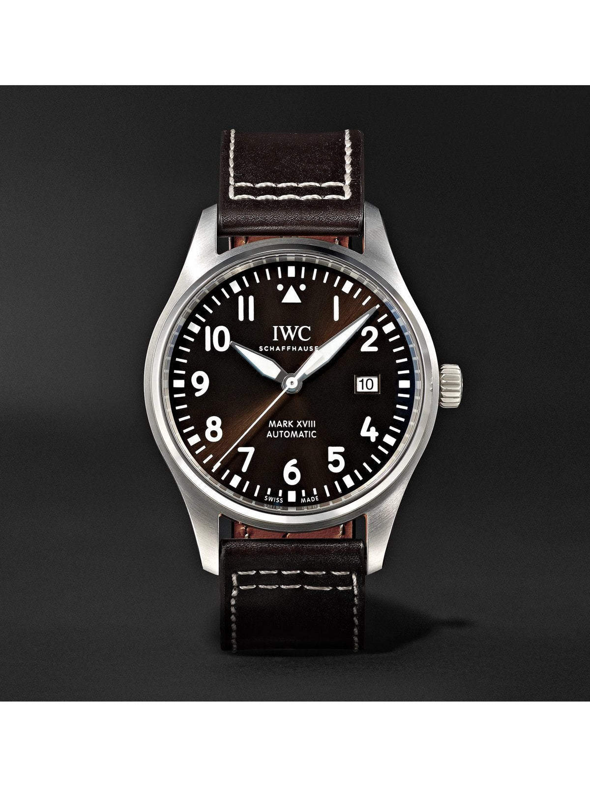 Shop Authentic IWC Pilot's Watch Mark XVII Edition "Antoine De Saint Exupery" Brown Dial Brown Leather Strap Watch for Men - IW327003 - Luxxuri