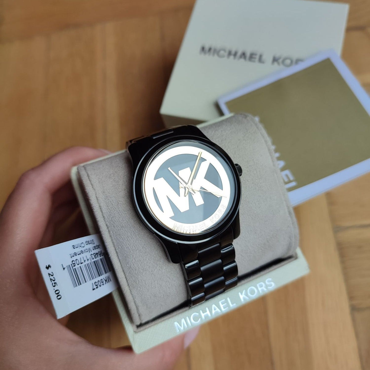 Shop Authentic Michael Kors Runway Black Dial Black Steel Strap Watch for Women - MK6057 - Luxxuri