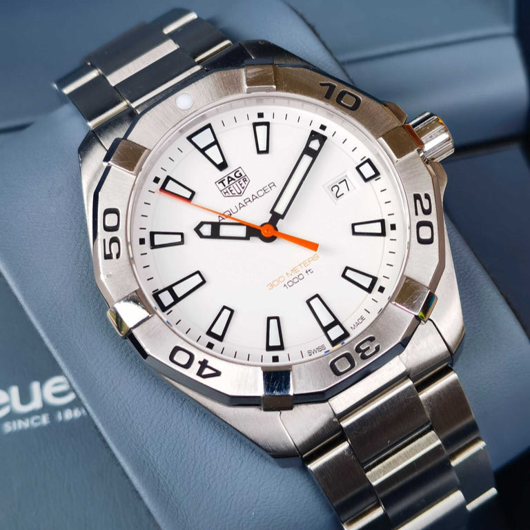 Shop Authentic Tag Heuer Aquaracer White Dial Watch for Men - WBD1111.BA0928 - Luxxuri