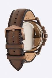 Shop Authentic Fossil Grant Chronograph White Dial Brown Leather Strap Watch for Men - FS5344 - Luxxuri