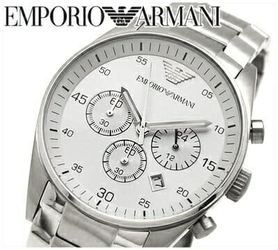Shop Authentic Emporio Armani Sportivo Chronograph Silver Dial Silver Steel Strap Watch For Men - AR5963 - Luxxuri