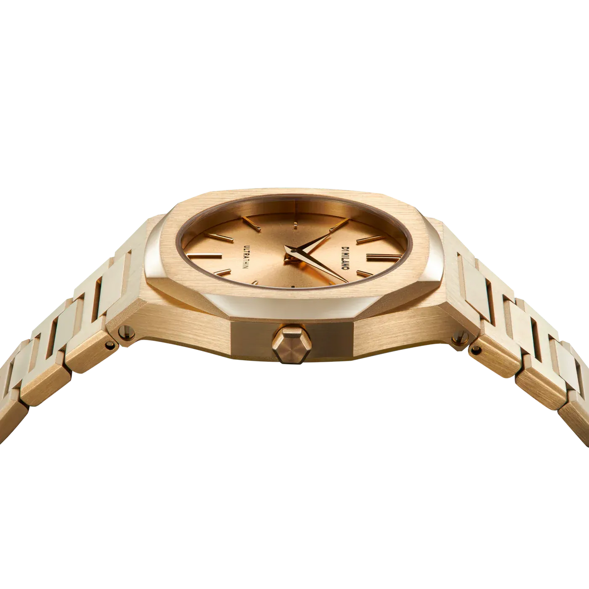 D1 Milano Ultra Thin Zephyr Gold Dial Gold Steel Strap Watch for Women - D1-UTBL31