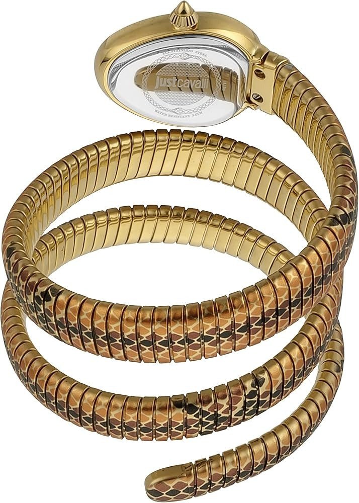 Just Cavalli Doppio Black Dial Multicolor Steel Strap Watch for Women - JC1L163M0065