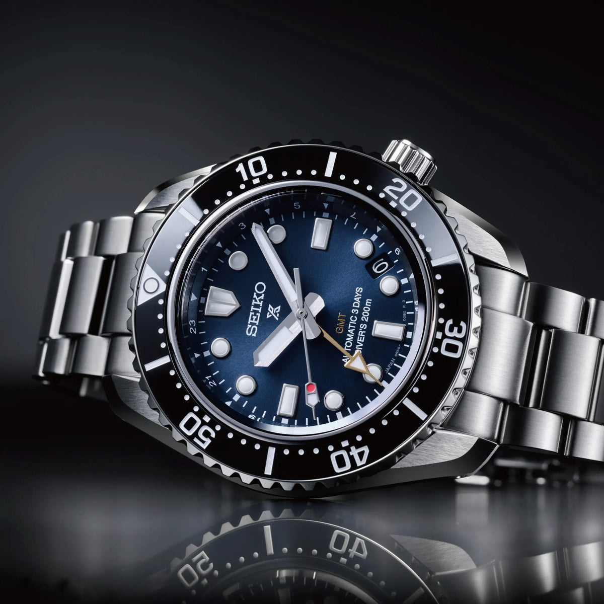 Seiko Prospex Diver Scuba Automatic Blue Dial Silver Steel Strap Watch for Men - SBEJ021
