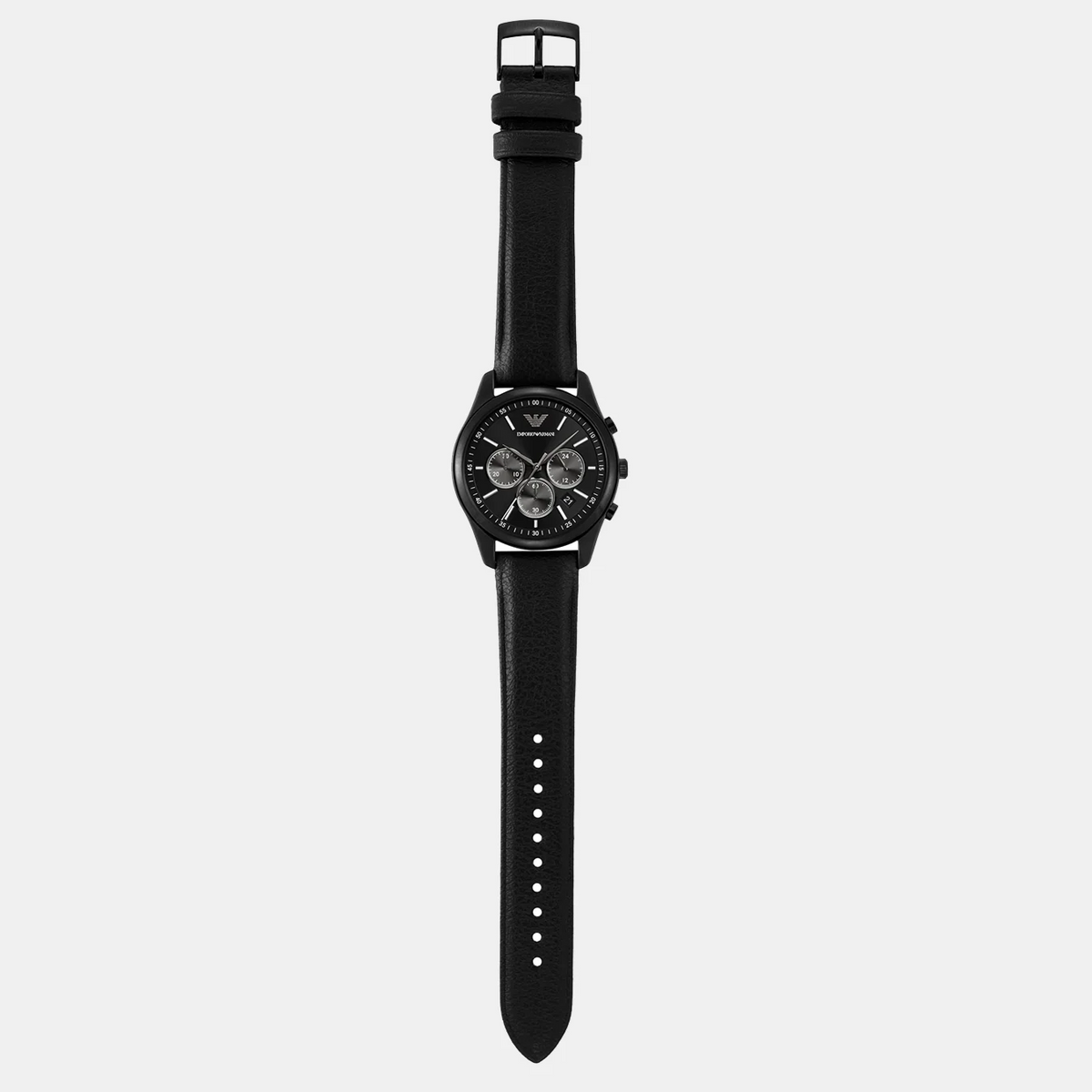 Shop Authentic Emporio Armani Antonio Chronograph Black Dial Black Leather Strap Watch for Men - AR11583 - Luxxuri