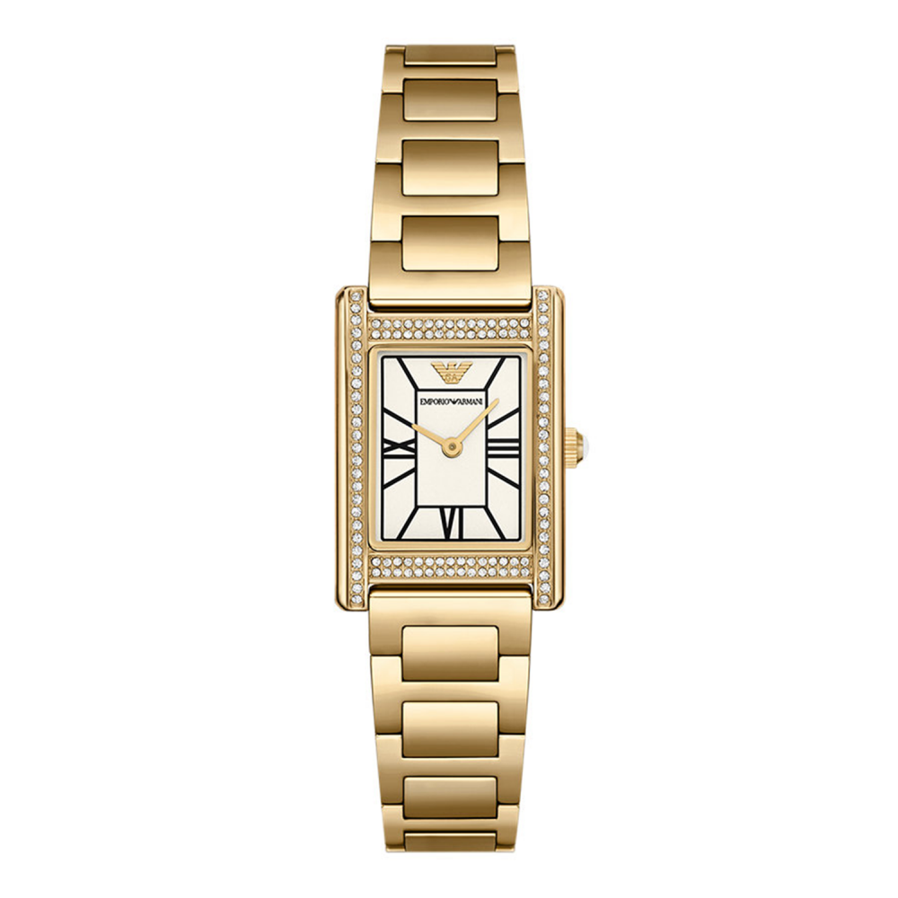 Shop Authentic Emporio Armani Genni Crystals Mother of Pearl Dial Gold Steel Strap Watch for Women - AR11659 - Luxxuri