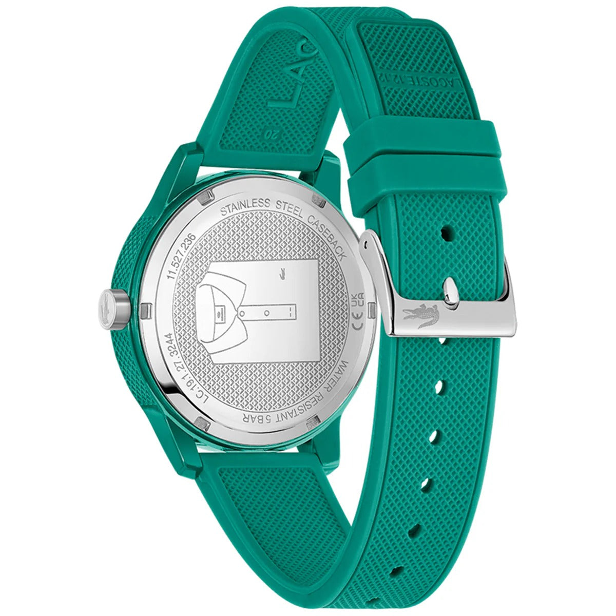 Lacoste 12.12 Cyan Green Dial Cyan Green Silicon Strap Watch for Men - 2011192