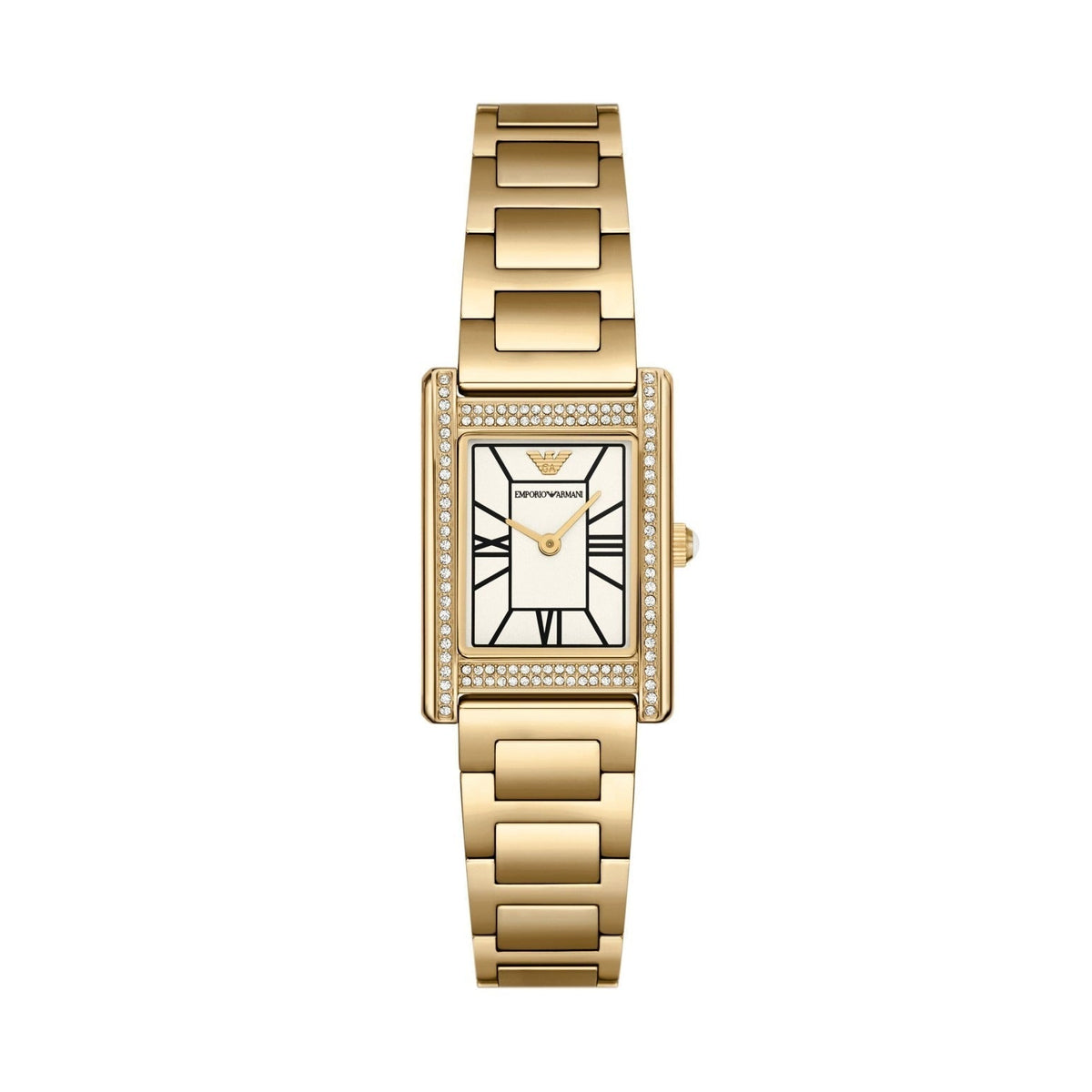 Shop Authentic Emporio Armani Genni Crystals Mother of Pearl Dial Gold Steel Strap Watch for Women - AR11659 - Luxxuri