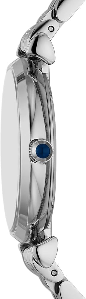 Emporio Armani Gianni T-Bar Blue Dial Silver Steel Strap Watch for Women - AR11627