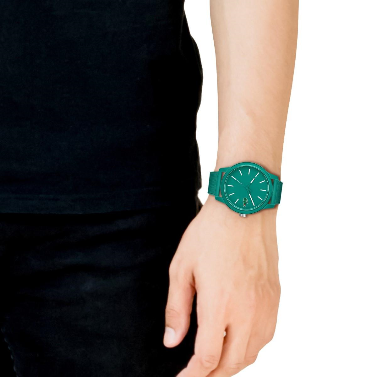 Lacoste 12.12 Cyan Green Dial Cyan Green Silicon Strap Watch for Men - 2011192