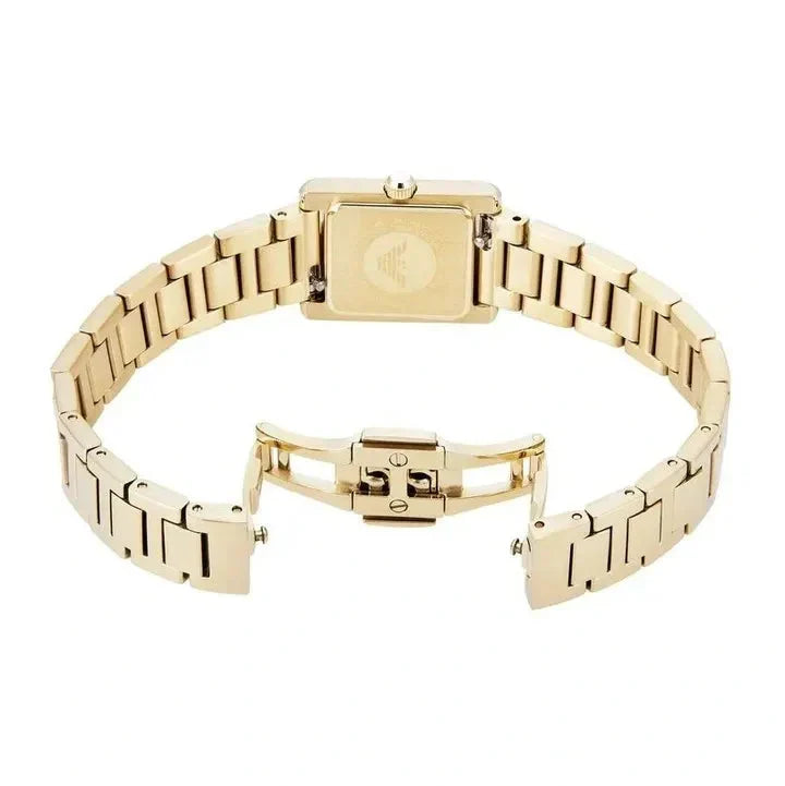 Shop Authentic Emporio Armani Genni Crystals Gold Dial Gold Steel Strap Watch for Women - AR11663 - Luxxuri
