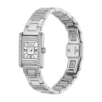 Shop Authentic Emporio Armani Genni Analog Mother of Pearl Dial Silver Steel Strap Watch for Women - AR11662 - Luxxuri