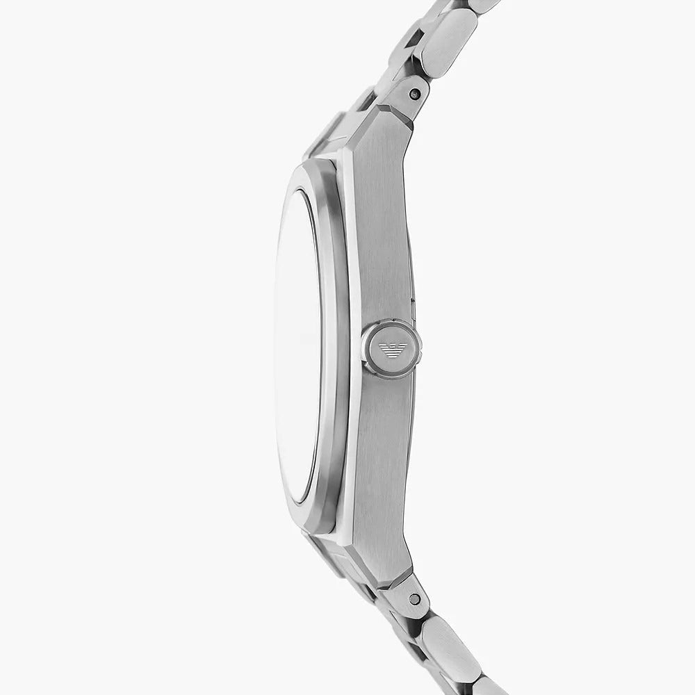 Shop Authentic Emporio Armani Frederico Analog Black Dial Silver Steel Strap Watch for Men - AR11622 - Luxxuri