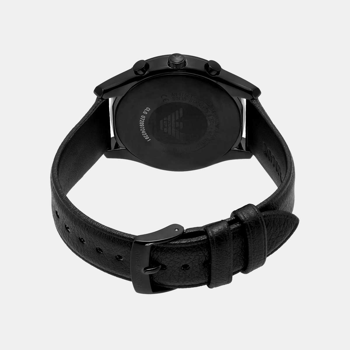 Shop Authentic Emporio Armani Antonio Chronograph Black Dial Black Leather Strap Watch for Men - AR11583 - Luxxuri