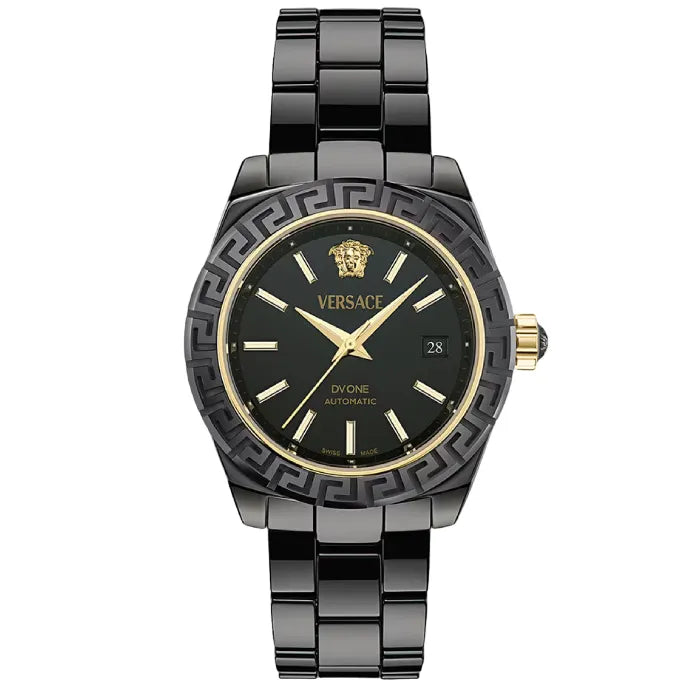 Shop Authentic Versace DV One Mini Black Dial Black Steel Strap Watch for Women - VE9F00124 - Luxxuri