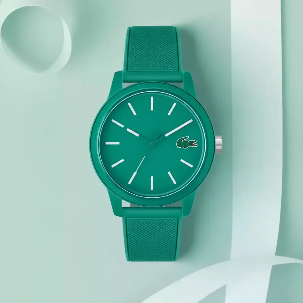 Lacoste 12.12 Cyan Green Dial Cyan Green Silicon Strap Watch for Men - 2011192