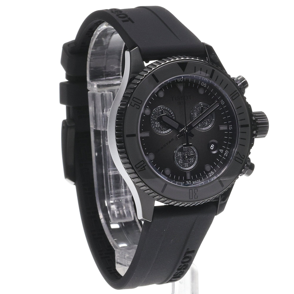 Tissot Seastar 1000 Chronograph Black Dial Black Rubber Strap Watch for Men - T120.217.37.061.00