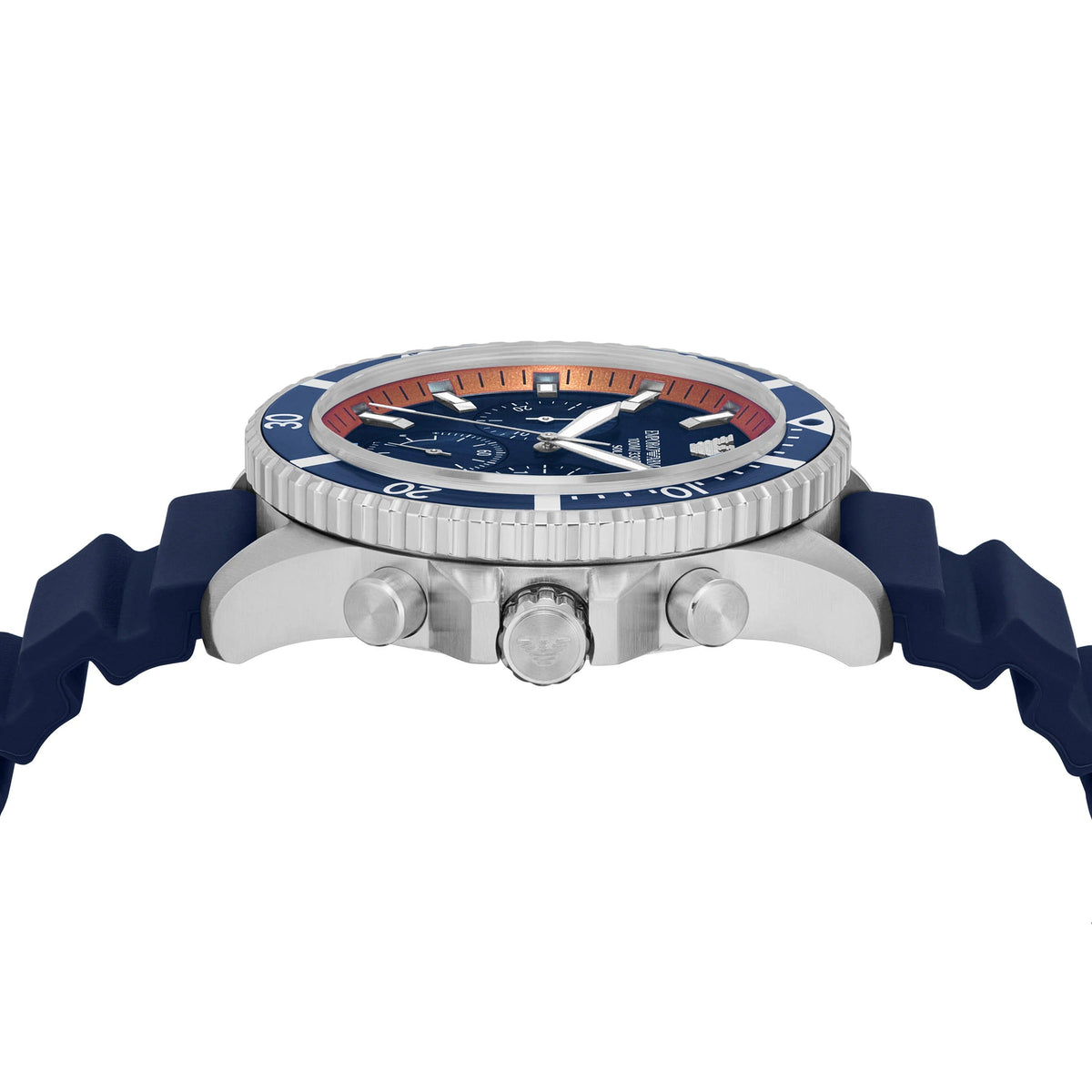 Shop Authentic Emporio Armani World Explorer Chronograph Blue Dial Blue Silicone Strap Watch for Men - AR11696 - Luxxuri