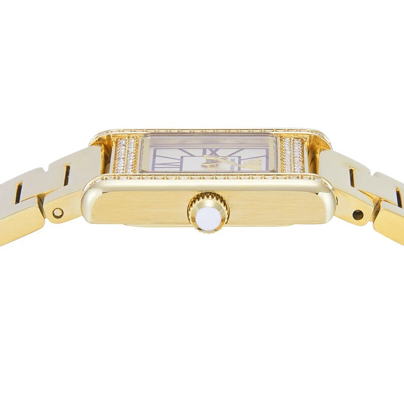 Shop Authentic Emporio Armani Genni Crystals Gold Dial Gold Steel Strap Watch for Women - AR11663 - Luxxuri