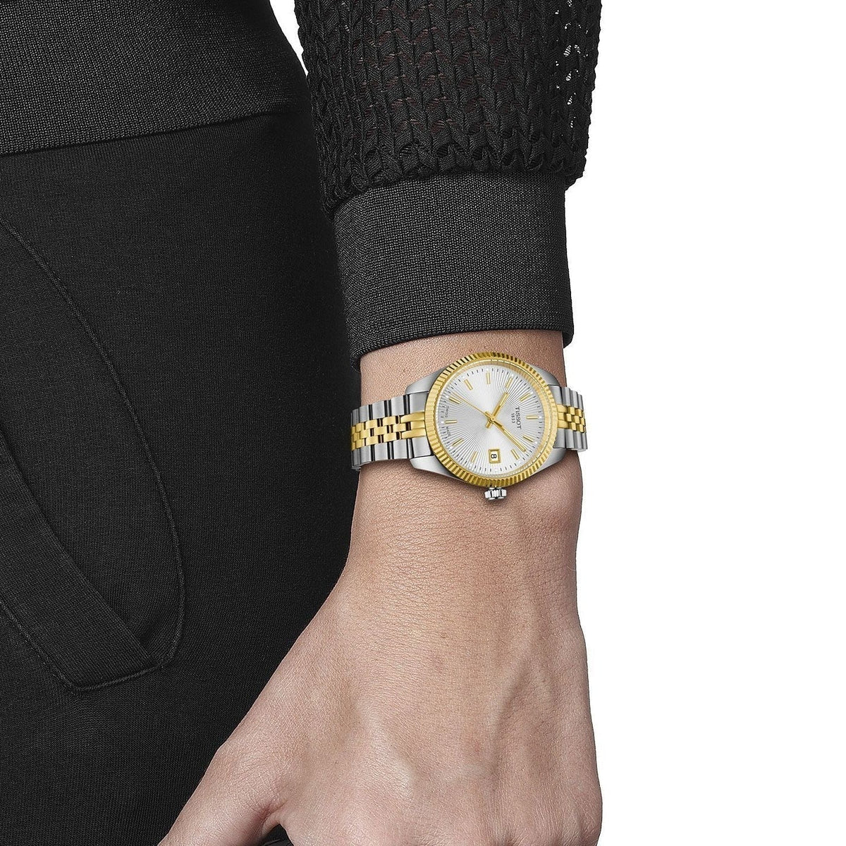 Tissot Ballade Quartz Silver Dial Two Tone Steel Strap Watch for Women - T156.210.22.031.00