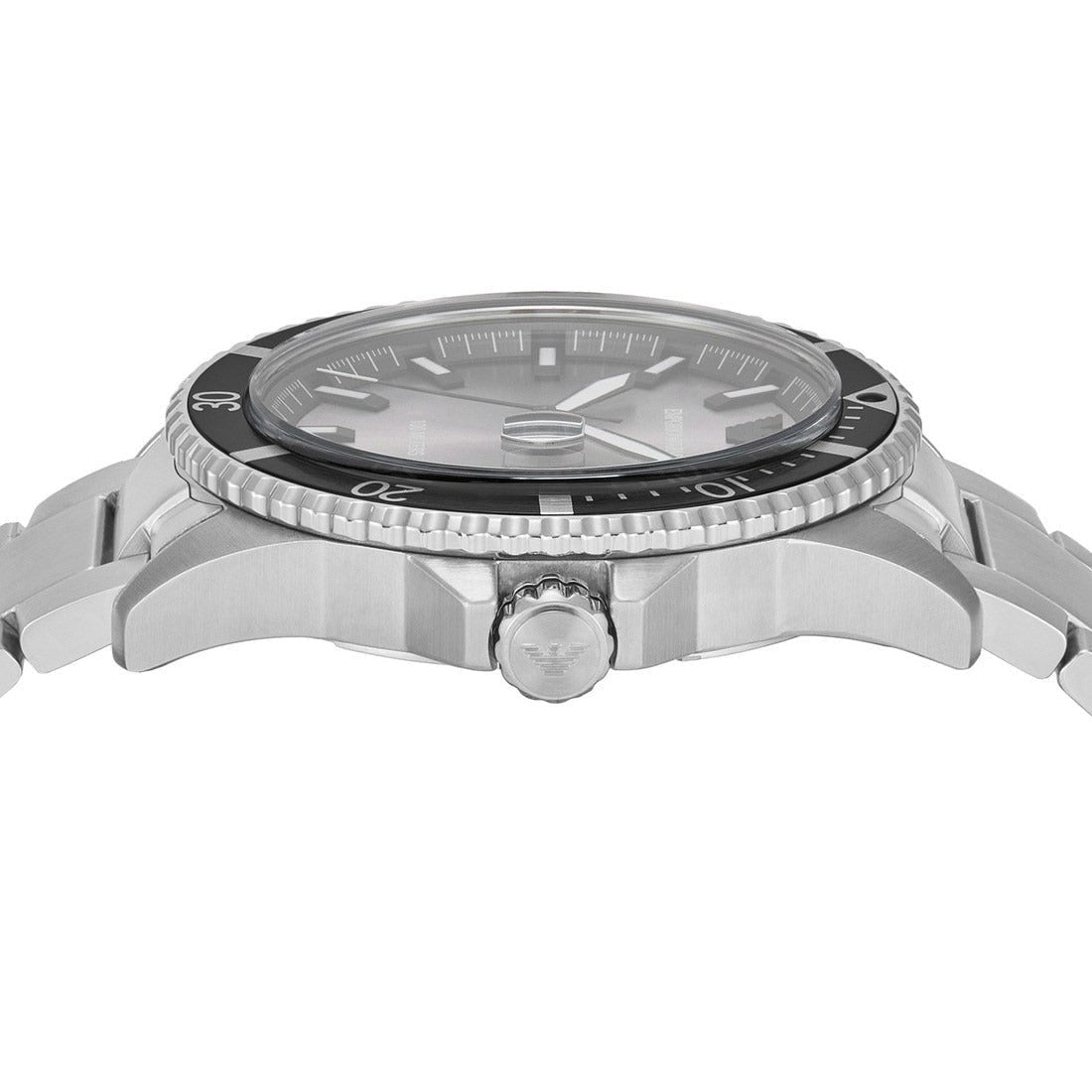 Emporio Armani World Explorer Silver Dial Silver Steel Strap Watch for Men - AR11683