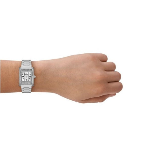 Shop Authentic Emporio Armani Genni Analog Mother of Pearl Dial Silver Steel Strap Watch for Women - AR11662 - Luxxuri